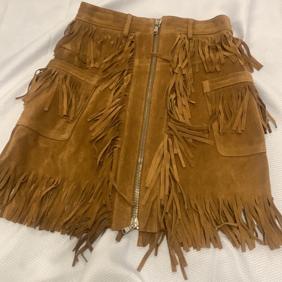 Brown Leather Skirt by Diesel Black Gold - Picture 4 of 11